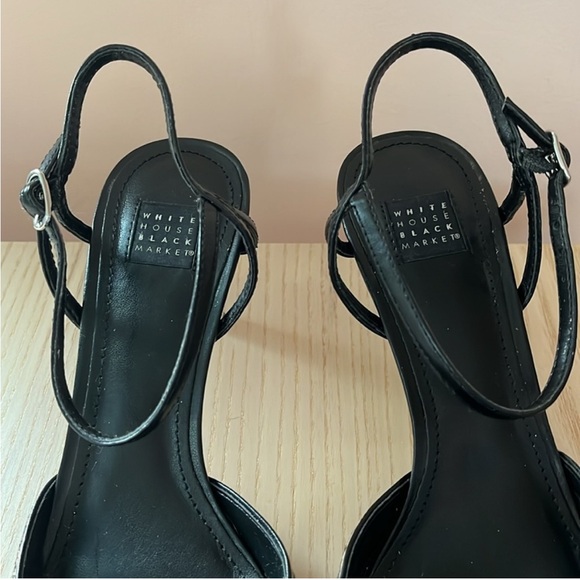 WHBM Leopard Calf Hair Pointed Toe Strappy Slingbacks Size 7 - Picture 3 of 5